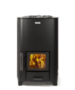 Narvi NC 16 pelkistetyn ajattomalla muotoilulla ja tarkoin harkituilla yksityiskohdilla varustettu kiuas, sopii 8-16m3 saunaan