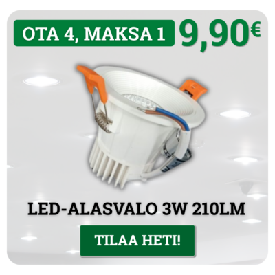 LED-alasvalo 3W 210lm kuukauden tarjouksessa
