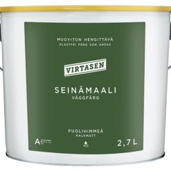 Virtasen seinämaali valkoinen 9,0l puolihimmeä