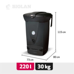 Biolan pikakompostori 220 eco tummanharmaa - Image 2