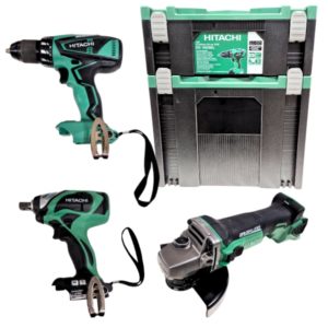 Hitachi 18V Combo akkukonesetti, sisältää 3 työkalua, 2 akkua ja laturin