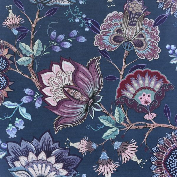Tapetti Arthouse 921603 0,53x10,05m Krisha Navy & Pink