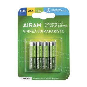 Alkaliparisto AAA LR03 4kpl Airam