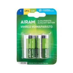 Alkaliparisto LR14 2kpl Airam
