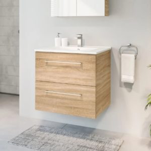 Allaskaappi Riva 600 mm tammi (Sonoma Oak), 2 laatikkoa, seinäkiinnitys
