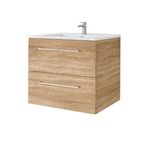 Allaskaappi Riva 600 mm tammi (Sonoma Oak), 2 laatikkoa, seinäkiinnitys