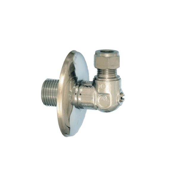 Kromattu allaskulma 1/2″ x 10 mm sululla – puserrusliitin 10 mm putkelle, siisti ja varma liitos