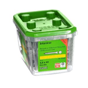 Essve Ankkuriruuvi C4 5,0x40 mm, pakkaus 250 kpl
