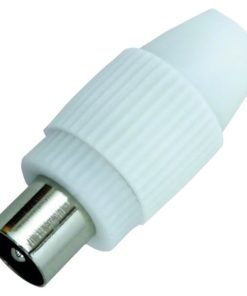 OPAL Coax suora uros -antennipistoke – koaksiaalikaapelin helppo ja siisti liitos TV-/antenniyhteyksiin. Tuotekoodi ADG473.