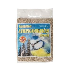 Osku kuoritut auringonkukansiemenet 2 kg lintujen ruokintaan, siisti ja energiapitoinen valinta.