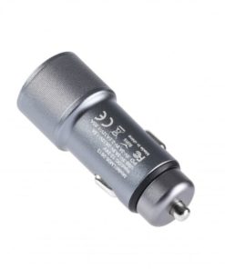 Mobia autolaturi USB‑C PD 20W + USB‑A QC3.0 18W (max 38W) – lataa kahta laitetta yhtä aikaa, sopii 12/24 V ajoneuvoihin. Tuotekoodi AUTOPDQCSIL, EAN 6430076522009.