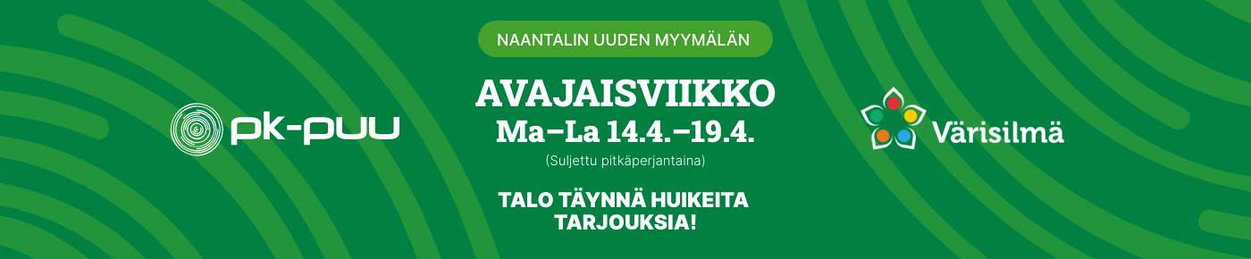 Naantalin PK-Puu värisilmä rautakaupan avajaiset