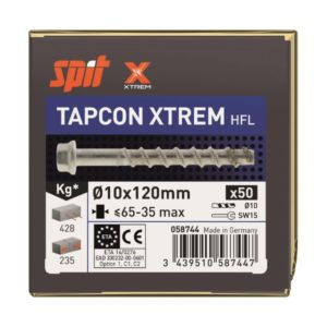Betoniruuvi HFL 10×120/65, 50 kpl