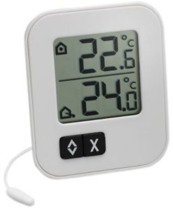Digitaalinen lämpömittari 344 – pieni ja tarkka sisä- ja ulkolämpötilan mittaukseen, 1,5 m anturijohdolla