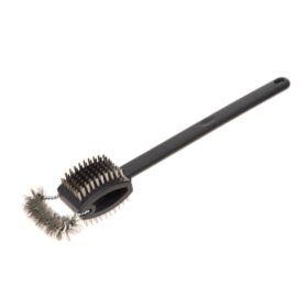 Mustang 3-toiminen grilliharja 41 cm – monipuolinen ja pitkävartinen puhdistusväline grillin ritilöille ja polttimille. EAN 6410412422705.