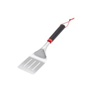Weberin grillilasta: ruostumaton teräs, ergonominen varsi ja helppo puhdistaa. Käännä ja siirrä ruoka helposti ja turvallisesti grillissä.