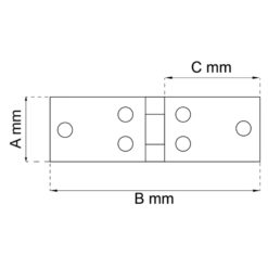 Habo Nivelsarana 1703 sähkösinkitty 32 × 82 mm, 2 kpl, ruuvit mukana