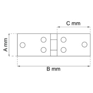 Habo Nivelsarana 1703 sähkösinkitty 32 × 82 mm, 2 kpl, ruuvit mukana
