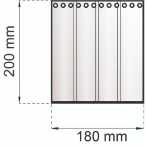 Habo Suihkuverho Camelia 180x200 valkoinen – yksivärinen ja neutraali suihkuverho kylpyhuoneeseen.