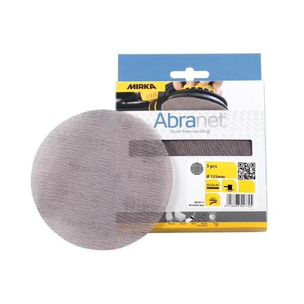 Hiomapyöröverkko 125mm Abranet Mirka 3kpl