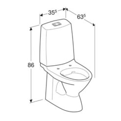 Ido Glow 60 WC-istuin – moderni ja helppohoitoinen ratkaisu piiloviemärillä ja S-lukolla.