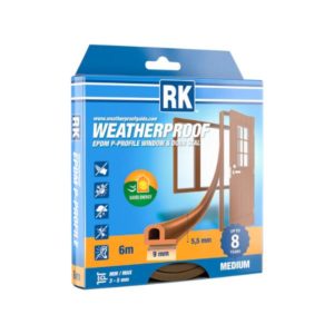 Ikkuna- ja ovitiiviste RK P-profiili ruskea 25 m EPDM
