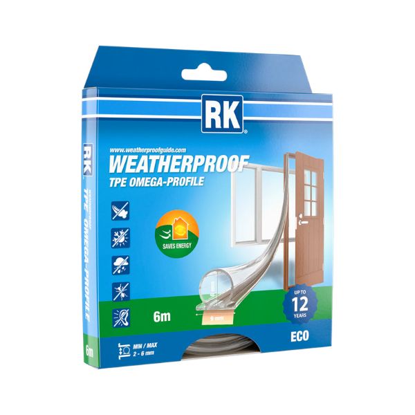 Ikkuna- ja ovitiiviste TPE kirkas 7 mm x 6 m