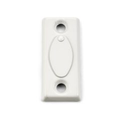Ikkunakilpi Torino, valkoinen – samakista valmistettu kilpi Ikkunapainike Torino -mallille, viimeistelty ikkunaratkaisuun. ART.NR 17646, EAN 7317900176463.