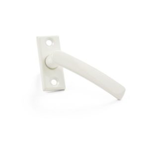 Ikkunapainike Torino valkoinen – suora malli, sinkki/samakki, kara 7 × 32 mm