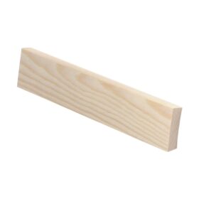 Puuvalmis sileä jalkalista 12x42 mm