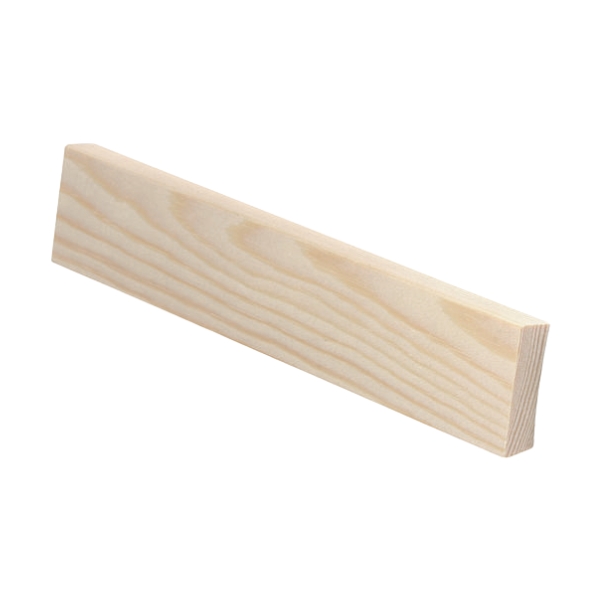 Puuvalmis sileä jalkalista 12x42 mm