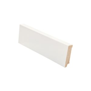 Jalkalista 15x58x3600 Johtoura Valkoinen