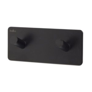 Kaksoiskoukku Habo Edge musta itsekiinnittyvä