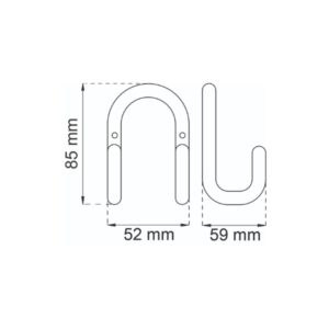 Kaksoiskoukku Saturn valkoinen Habo