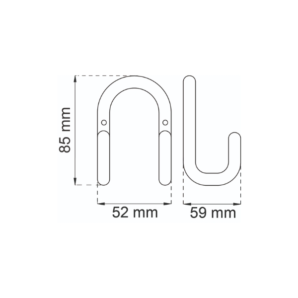 Kaksoiskoukku Saturn valkoinen Habo