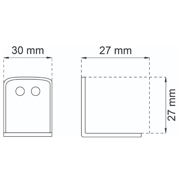 Kalustekulma valkoinen, 4kpl, Habo 502