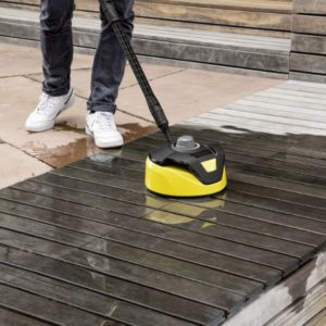 Kärcher T 5 T-Racer -tasopesuri – nopea ja roiskeeton puhdistus suurille pinnoille.