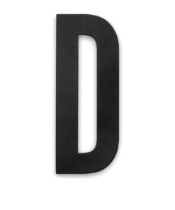 Kirjain D Musta