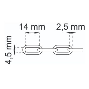 Koristeketju 2m messinki, Habo 250-1