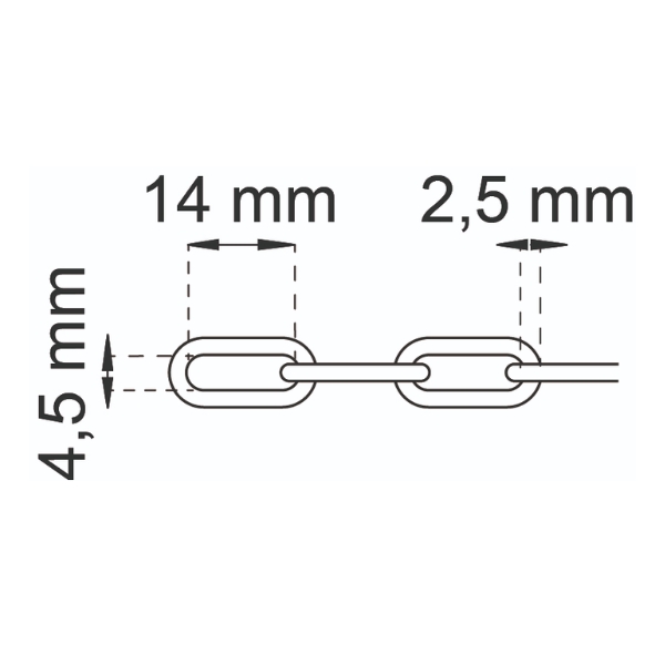 Koristeketju 2m messinki, Habo 250-1