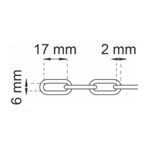 Koristeketju 2m musta Habo 400-2