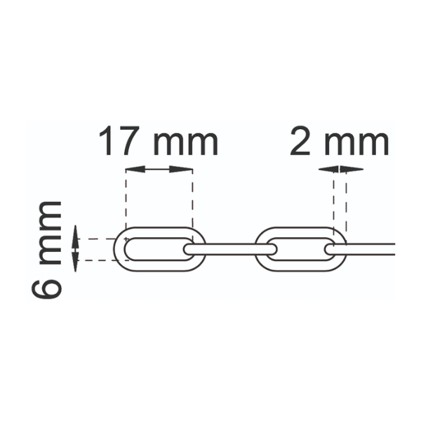 Koristeketju 2m musta Habo 400-2