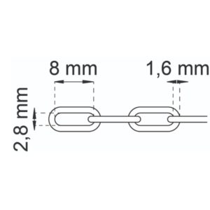 Koristeketju 2m musta Habo 700-2
