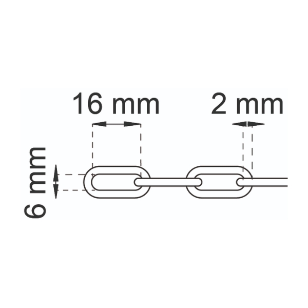 Koristeketju 2m valkoinen Habo 100-11