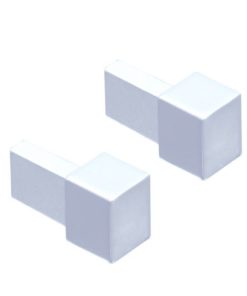 Matta hopean sävyinen anodisoitu neliö‑kulmapala 10 mm laattalistoille – siisti ja kestävä viimeistely laatoituksen ulkokulmiin. Pakkauksessa 2 kpl. Tuotekoodi EDP102.81.