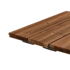 Lunawood Lämpökäsitelty kuusi terassilauta 26x140x4800 - harjattu pinta Profix 2- kiinnityksellä - Image 3
