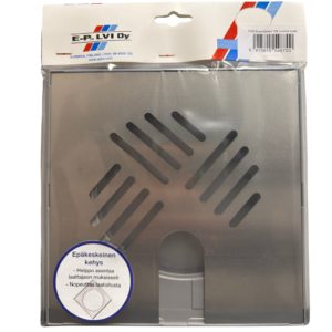 Aurora-lattiakaivon kansi 196 x 196 mm U-reiällä – siisti ja käytännöllinen kansi lattiakaivon viimeistelyyn. EAN 6415815548700.