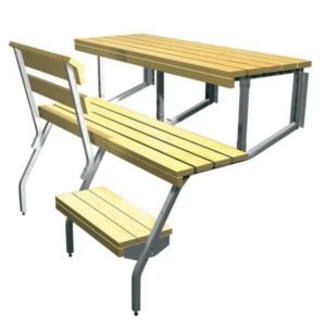 Kääntyvä Kikka-lauderunko – tukeva ja käytännöllinen ratkaisu, joka mahdollistaa lauteiden noston siivouksen ajaksi.