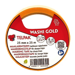 Maalarinteippi Washi Gold 25mm x 25m Telpak