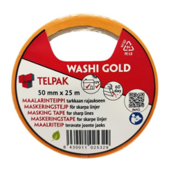 Maalarinteippi Washi Gold 50mm x 25m Telpak